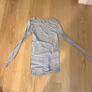 loft size small long sleeve grey striped